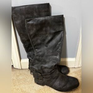 Tall Boots with Buckle Detail